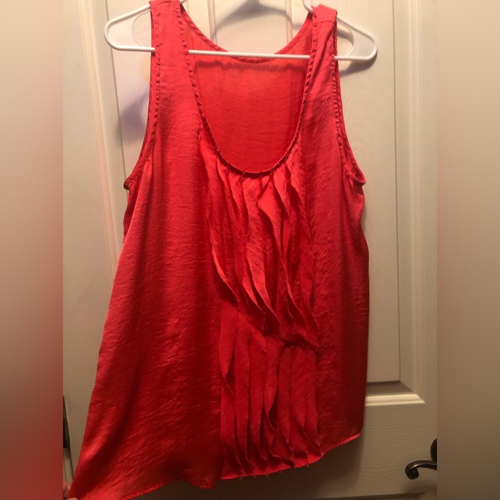 No Brand Watermelon Pink Flowing Sleeveless Blouse